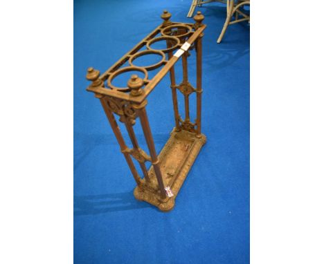 A Victorian cast stick stand in the Coalbrookdale style, with lozenge mark and numbered (possibly 330925)