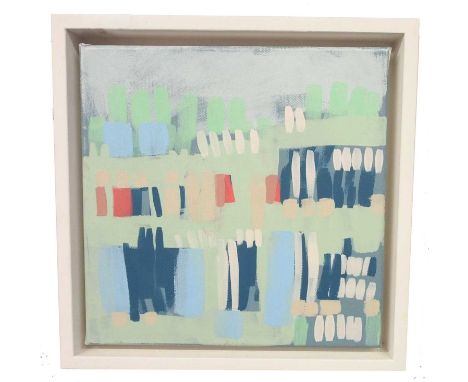 Claire Oxley (British, contemporary), "Cool River", mixed media on canvas, signed, inscribed and dated 2022 on frame verso, 2