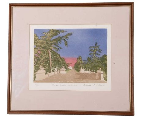 Patrick Procktor RA (British,1936-2003), 'Chateau Mouton Rothschild', limited edition etching with aquatint, signed and numbe