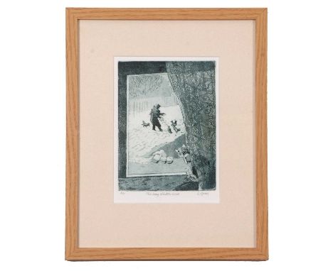 Lorna Gray (British, 20th/21st century), "The Long Winter", etching, artist's proof, signed, 16x22cm, framed and glazed.