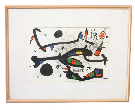 Joan Miro (1893-1983), Composition for Derriére Le Miroir No.231, 1978, lithograph in colours, 55x37cm, framed and glazed