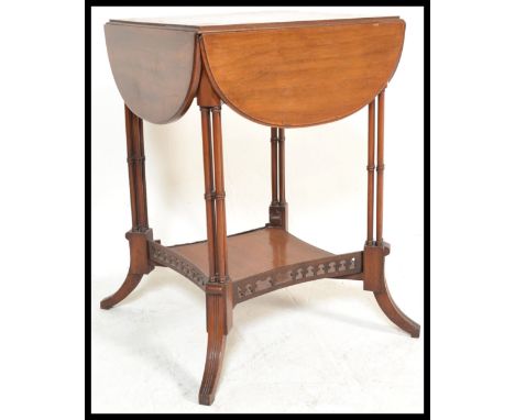 An early 20th Century mahogany Chinese Chippendale revival side table.