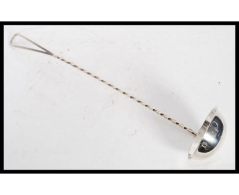A good silver plated WMF toddy / punch ladle, having a long twist stem with deep bowl.Stamped WMF
