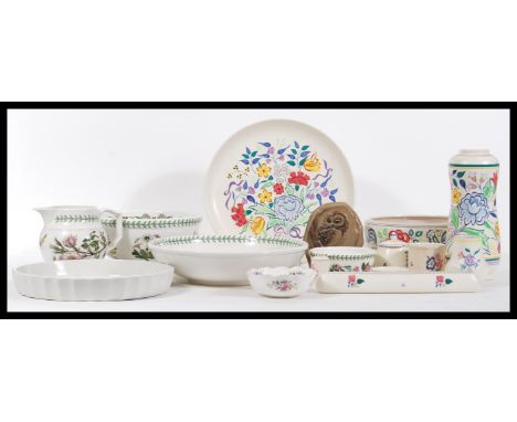 A collection of Poole Pottery and Portmeirion Botanic Garden ceramics&nbsp; to include jugs, vases, bowls, creamer jug etc. T