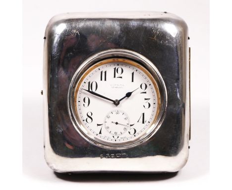 D. Crichton, a Goliath watch with plain easel case, Birmingham 1903, 11.5 x 10cm, watch in working order but not guaranteed. 