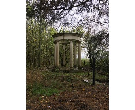 R. M. Ward, a concrete six pillar temple, in kit form, purchased and never assembled, columns 190cm long, each base segment 1