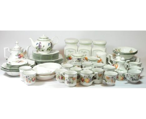 A modern Johnson Bros 'Fresh Fruit' pattern dinner/tea service, six place settings comprising of over fifty pieces. (3) 