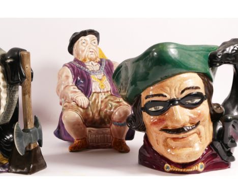 A Royal Doulton Burslem Artwares table lamp, Shanghai style, Ltd edition 24/250 with box, 36cm tall, together with four large