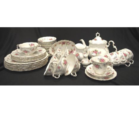 Royal Albert 'Tranquillity' dinner service mainly settings for 6, including: 6 dinner plates, (5 only) entree plates, 6 soup 
