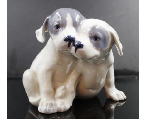 Royal Copenhagen two dogs ceramic figure marked to base, (height 15cm approx).