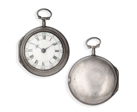 orologio dotato di controcassa in argento diametro 51 mm, punzoni Londra 1762, cassa diametro 44 in argento con punzoni Londr