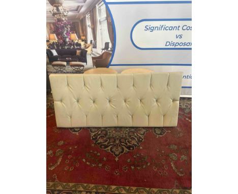 { Option of lots:  96, 97, 98, 99, 100, 101, 102, 103 } Tufted Headboard The Upholstered Off Grey Tufted Padded Headboard Is 