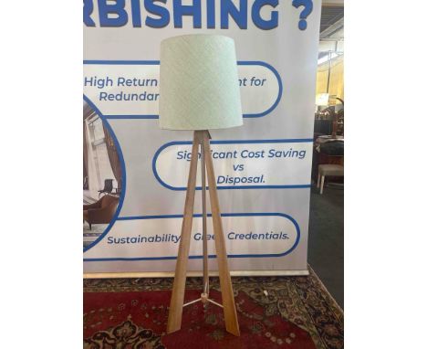 { Option of lots:  165, 166 } Pavillion PR Home Tri Floor Lamp The Tri Is A Large Floor Lamp Available In Natural Meh Wood Th