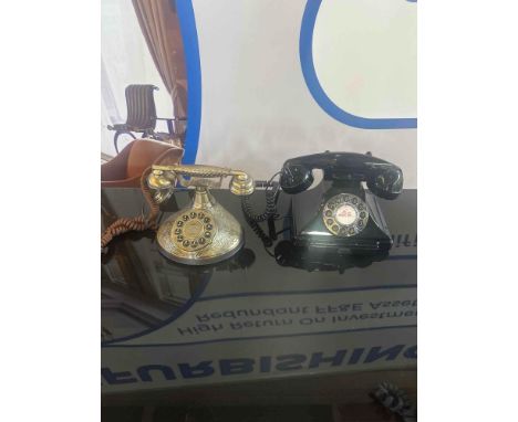 A pair of telephones comprising of A Classic GPO Duchess &amp; A Classic GPO Carrington Telephone With Push Button Dial Is A 