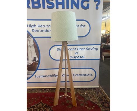 { Option of lots:  165, 166 } Pavillion PR Home Tri Floor Lamp The Tri Is A Large Floor Lamp Available In Natural Meh Wood Th