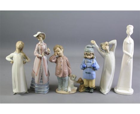 A Collection of Porcelain Figurines. This lot includes LLadro, Nao and Spode (6)