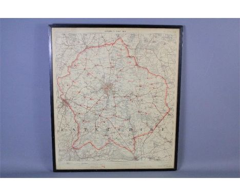 Three Antique Maps. The first being a circa 1912 Ordnance Survey 'Cotswold Hunt Map" Part 216,217,234 and 235, lower margin r