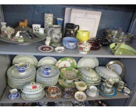A quantity of early to mid 20th century ceramic tableware to include a part dinner service depicting the phrase 'It is a good