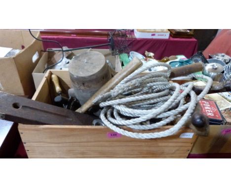 A box of sundry tools