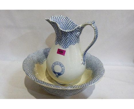 A Passey Worcester jug and bowl. 19th century