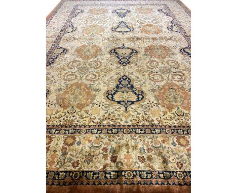 FINE MOHTASHAN DESIGN CARPET, 435cm x 305cm. 