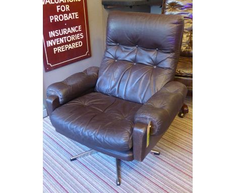 NILI STOPP MOBLER SWIVEL ARMCHAIR, vintage 20th Century, 95cm H. 