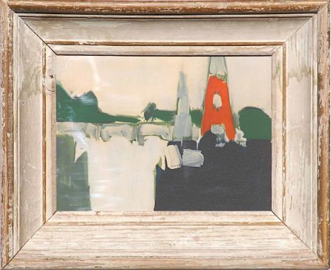 NICOLAS DE STAEL 'Paris - Composition Abstraite', lithograph, edition: Mourlot, 25cm x 35cm, framed and glazed. 