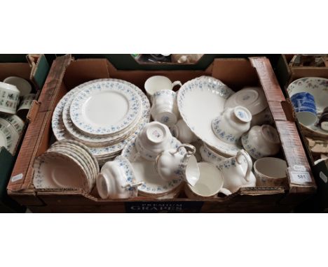 Royal Albert Memory Lane - approx 49 pieces including dinner plates, platter, mugs etc.