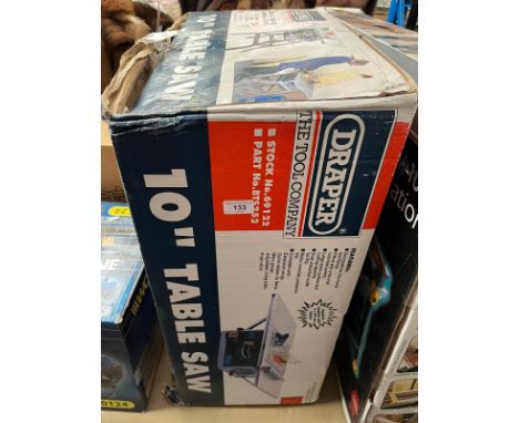 A Draper 10" table saw, boxed and unused