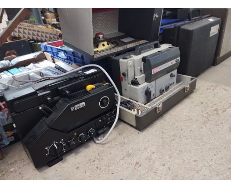 Three sound cine film projectors comprising of a Sankyo Sound-501, A Dukane and a eumig 710D.