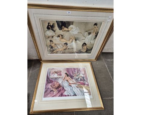 Gordon King (British, 1939-2022) signed limited edition print and a William Russell Flint (British, 1880-1969) limited editio