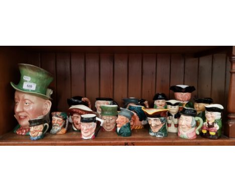 18 toby / character jugs by Beswick, Royal Doulton, Sylvac, Wood etc.