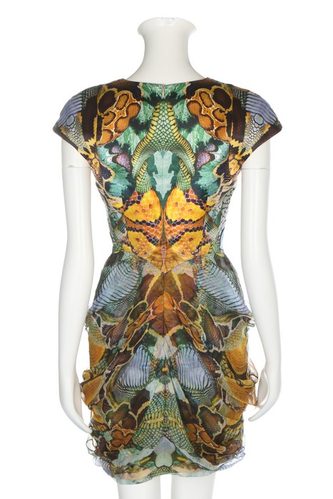 An Alexander McQueen reptile-print organza dress, 'Plato's Atlantis ...