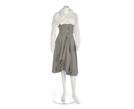 A John Galliano high-waisted dress and blouse, 'Blanche Dubois' collection, Spring-Summer, 1988, London label, UK size 10, of