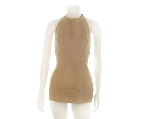 A Maison Martin Margiela 'Semi Couture' mannequin-shaped backless bodice, Autumn-Winter, 1997-98, with blank label and interi