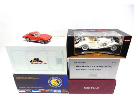 ASSORTED DIECAST MODELScomprising a 1/24 scale Kaden 1958 Red Flag Limousine; 1/24 scale CMC 1936-38 Audi Wanderer 25K Roadst