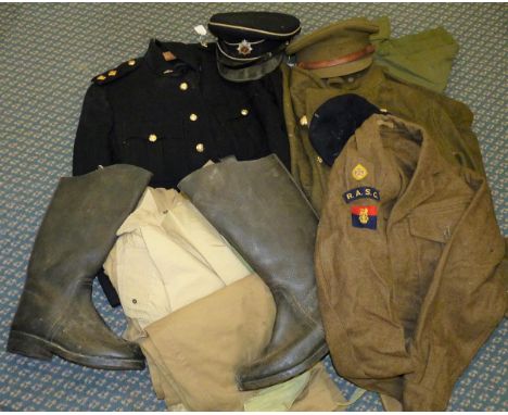 A Post War Uniform and Accessories to a 2nd Lieutenant/Lieutenant RASC, including a No.1 dress cap, tunic and trousers, a No.