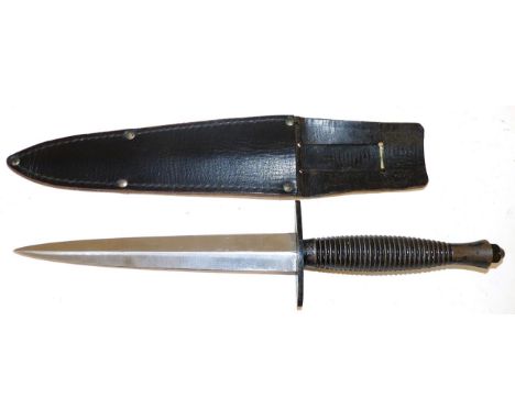 A Third Pattern Commando Knife, the 17.3cm machine forged steel blade laser etched with maker's mark and logo for J.Nowill &a