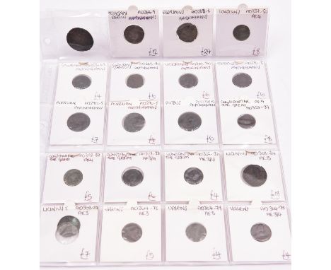 Roman AE coins (20): Diocletian AE Follis, rev Genio Populi Romani, ANT in ex,  the remainder Antoninianii or AE 3/4 types, A