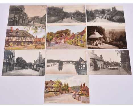 10x postcards of Bramber Village, West Sussex. Including; Flood at Bramber, The Lych Gate, etc. GC-VGC, 2 with early 20th Cen