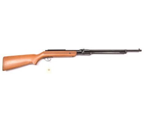 A .22" Relum (?) "Model 322" underlever air rifle, number 18296, the breech stamped "FOREIGN", with detachable sight ramp and