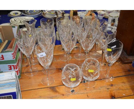 Waterford Crystal John Rocha a suite of modern clear drinking glasses and accompanying carafe