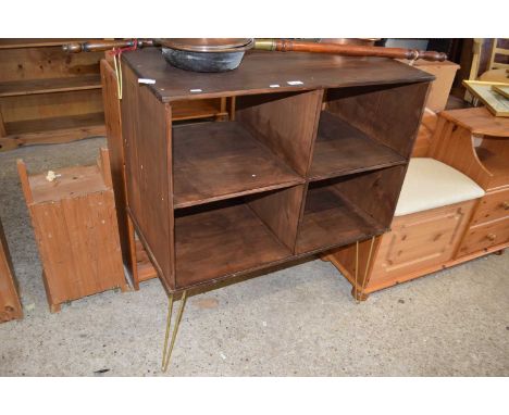 Modern pine shelf unit on hairpin legs