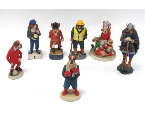 Seven Robert Harrop Figures: To Include DP168 Great Dane Viking, DP157 Welsh Corgi Royal Groom, CC83 Boxer Grand Prix, CC93 B