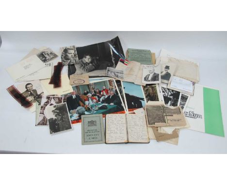 Harold and Mary Wilson Signed Christmas Card 1973 (unverified), George Formby signed photo (unverified), lobby cards, Walt Di
