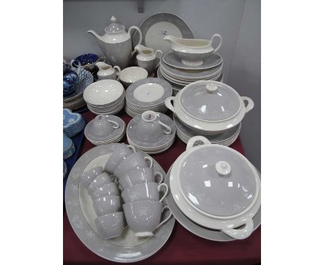 Royal Doulton 'Bridal Veil' Table China of Approximately 72 Pieces Including - two tureens and a coffee pot.