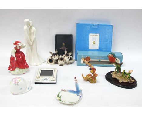 Royal Worcester Moments Figurine Group 'Happy Anniversary', Doulton and Worcester Christening Gifts (boxed), Franz porcelain 