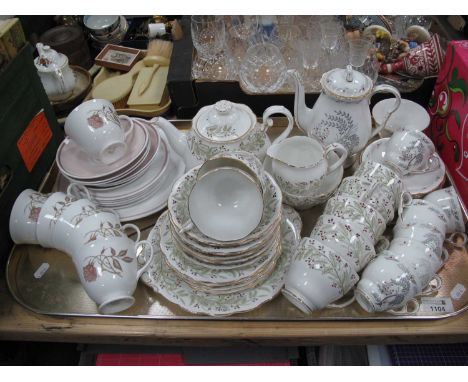 China Tea Sets, including Susie Cooper 'Talisman', Royal Standard/Roslyn 'Whispering Grass' and 'Spinney' coffee ware:- One T