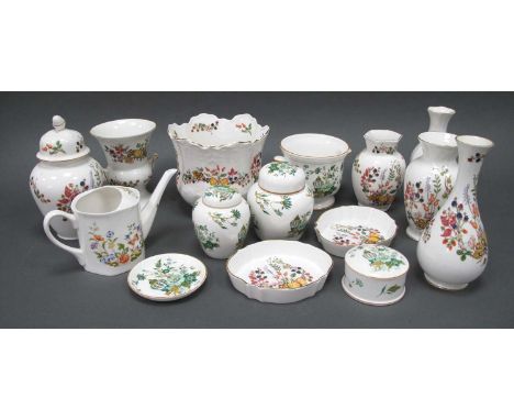 Aynsley 'Somerset', 'Cottage Garden' and Coalport 'Kowloon' ceramics:- One Tray.
