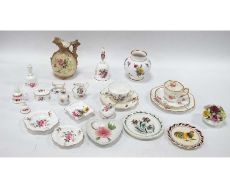 Quimper, Crown Derby, Coalport, Hammersley, Aynsley, Caverswall, other ceramics:- One Tray.